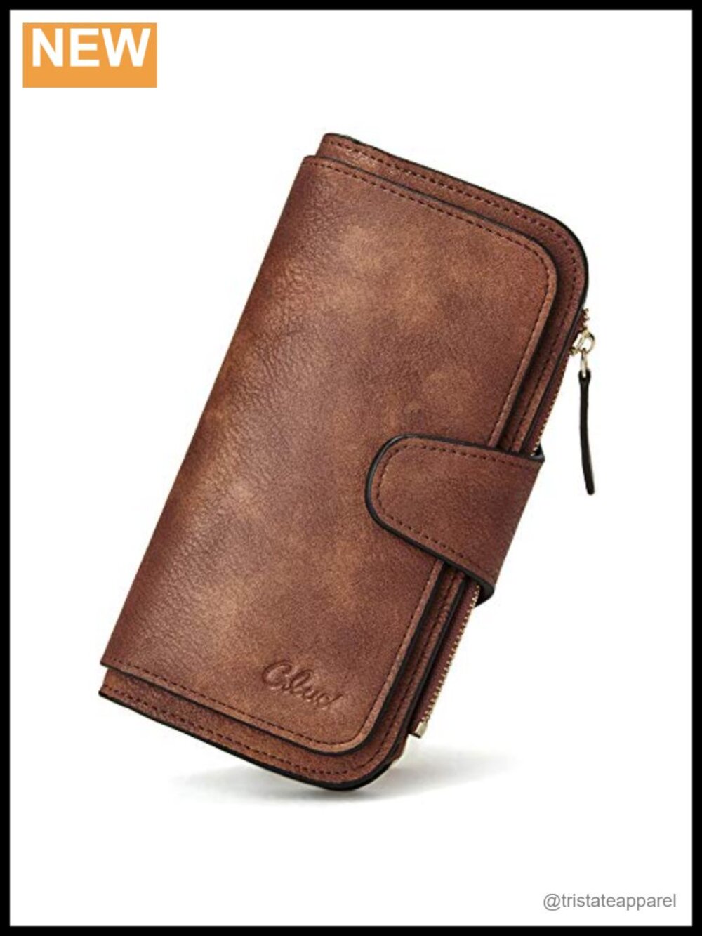 RFID Blocking Leather Trifold Wallet & Shoulder Bag Set